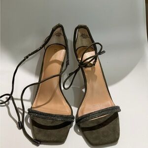 Express Olive Suede Women's Heels